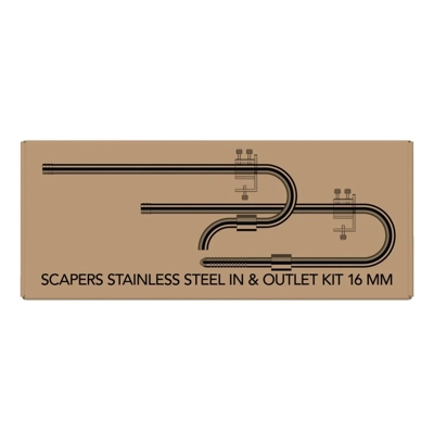 Scapers Stainless Steel Inlet Outlet Kit 16mm Scapers Stainless Steel Inlet Outlet Kit 16mm