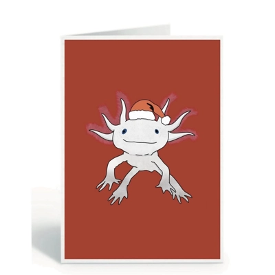 Axolotl Christmas card