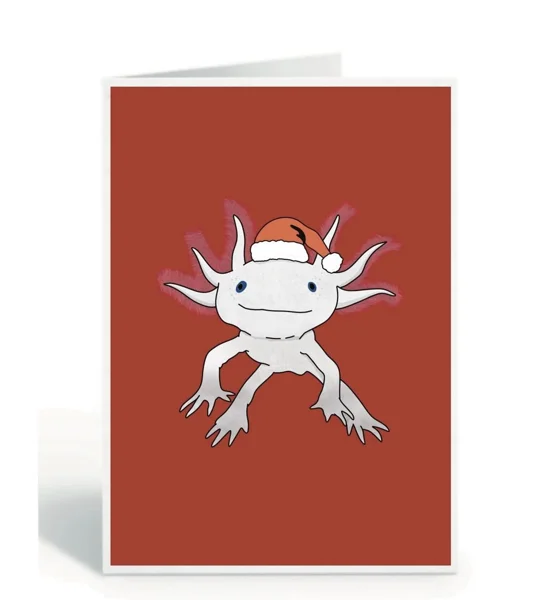 Axolotl Christmas card