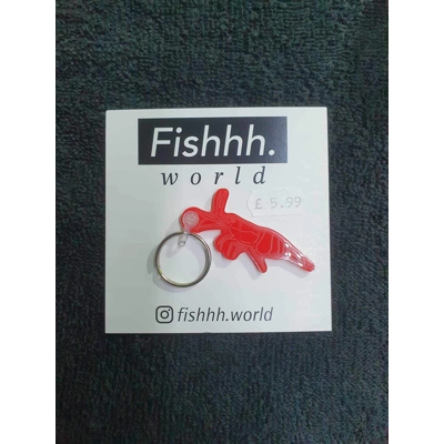 Shrimp acrylic keyring