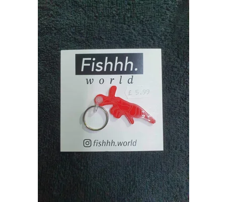 Shrimp acrylic keyring