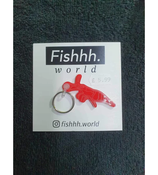 Shrimp acrylic keyring