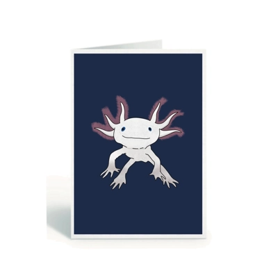 Axolotl greetings card Axolotl greetings card