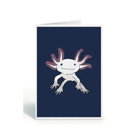 Axolotl greetings card