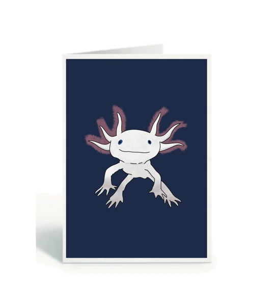 Axolotl greetings card