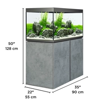 Fluval Siena 332 Aquarium Set concrete