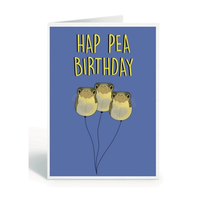 Pea puffer birthday card