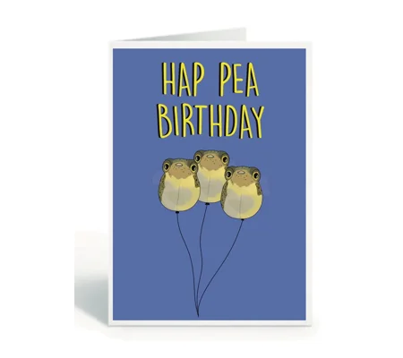 Pea puffer birthday card