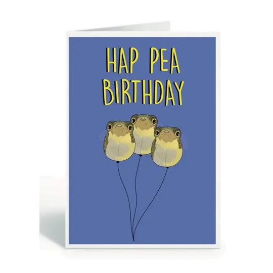 Pea puffer birthday card