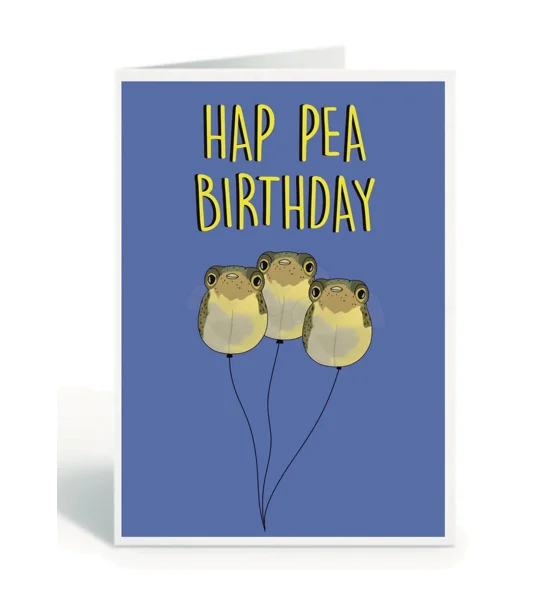 Pea puffer birthday card