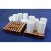 DRUMS AND WOODEN PALLET