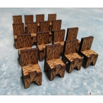 WOODEN TABLES AND CHAIRS