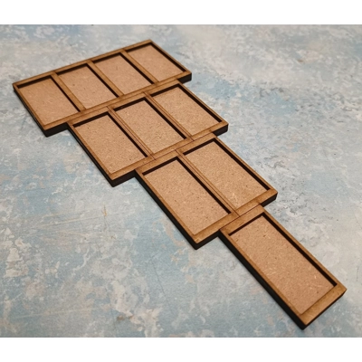 MOVEMENT TRAY, 10 MAN CAVALRY BASE, FLYING WEDGE 25x50mm ADAPTOR