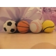 RUBBER SPORTS THEMED DOG BALL