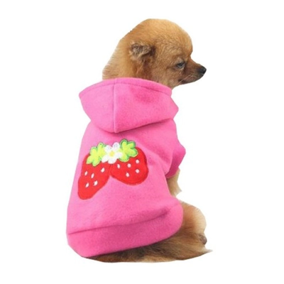 Pink Fleece Hoodie for Small / Medium Dogs