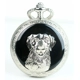 Lovely Silver Quartz Pocket Watch With Dog Embel..