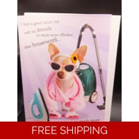 GREETINGS CARD WITH CHIHUAHUA BLA..
