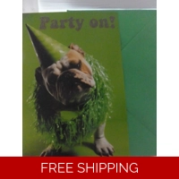 GREETINGS CARD * PARTY ON * BLANK..