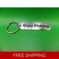GONE FISHING * Large Keyring*