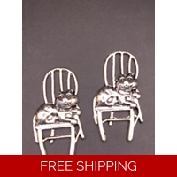 Cat on Chair Large Pendant / Char..