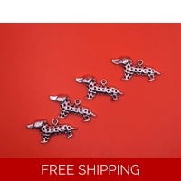 4 x Cute Daschund Dog Charms for ..