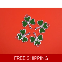 4 x Clover Charms for Jewelry Mak..
