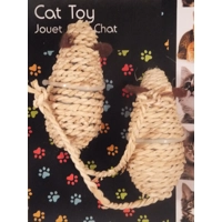 2 x SISAL CAT TOYS MICE OR BALLS
