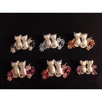Loving Cats Brooch