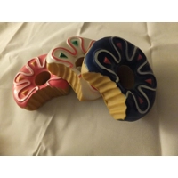 SQUEAKY DOUGHNUT DOG TOY