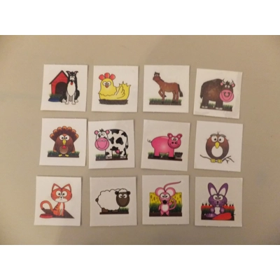 * 12 x Fun Temporary Tattoos for Children Cute Animal Designs * * 12 x Fun Temporary Tattoos for Children Cute Animal Designs *