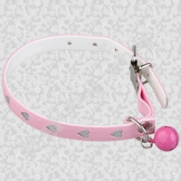 Pink Collar with Diamante Hearts