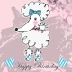 'Happy Birthday' with 'Fifi & Fido' Pink or Blue