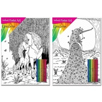 UNICORN ART VELVET PICTURE TO COL..