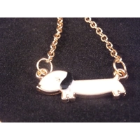 White Dog Pendant Necklace