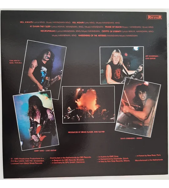 Slayer Hell Awaits LP Album Red Translucent