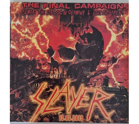 Slayer live 2019 Leipzig Arena Germany 2LP Black vinyl Mispress numbered The Final Campaign