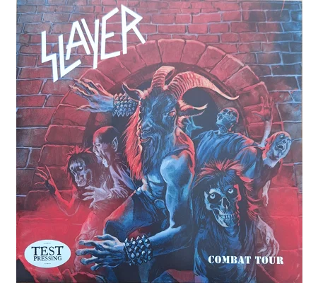 Slayer live 1985 Milwaukee USA LP Test Pressing white label Combat Tour