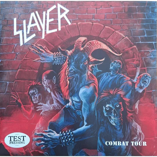 Slayer live 1985 Milwaukee USA LP Test Pressing white label Combat Tour
