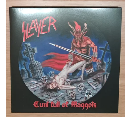 Slayer live 1985 Reseda USA 2LP Blue Vinyl gatefold sleeve xxxx Full Of Maggots