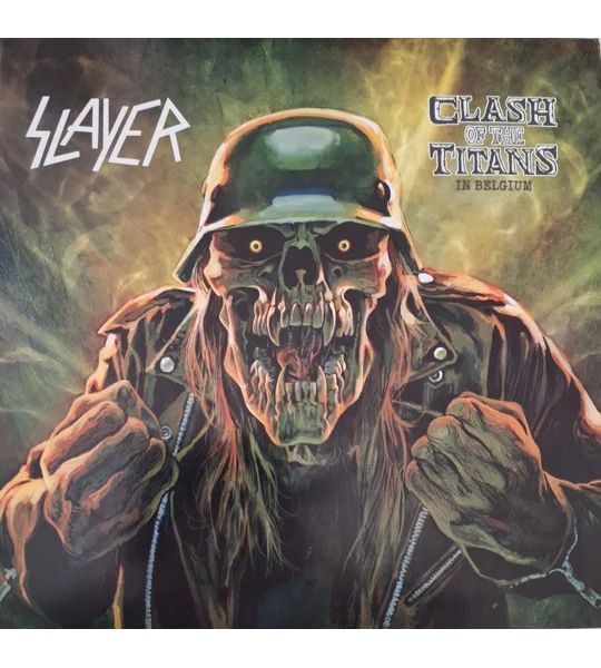 Slayer Clash Of The Titans In Belgium live 1990 Genk 2LP White vinyl gatefold sleeve