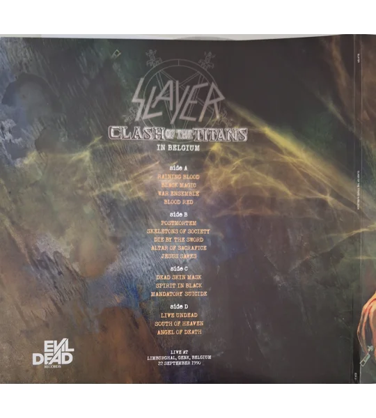 Slayer Clash Of The Titans In Belgium live 1990 Genk 2LP White vinyl gatefold sleeve