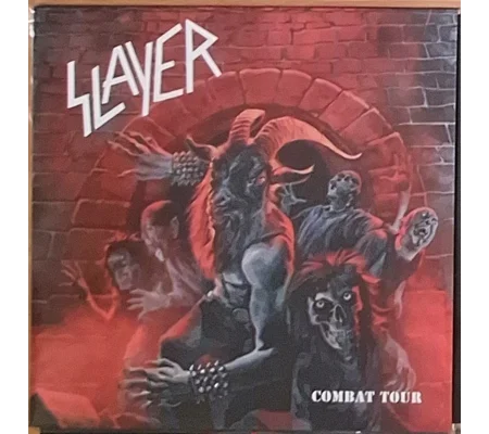 Slayer live 1985 Milwaukee USA LP Bi color Red/Black vinyl Combat Tour