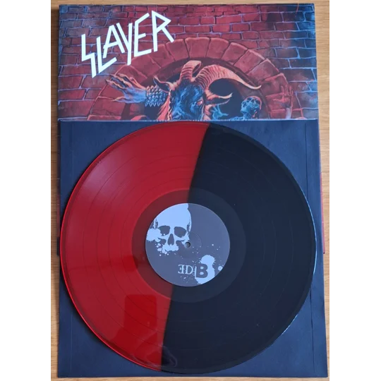 Slayer live 1985 Milwaukee USA LP Bi color Red/Black vinyl Combat Tour