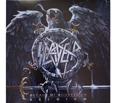 Slayer live 1991 Brussel 2LP Clear/Black smoke vinyl gatefold Decade Of Aggression Belgium