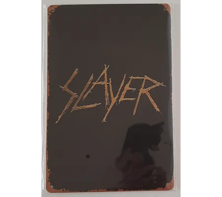 Slayer - Decorative metal wall plate rusty look 30x20cm.