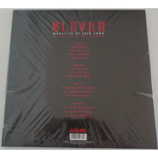 Slayer live 1994 Buenos Aires Argentina 2LP Black vinyl Monsters of Rock 1994