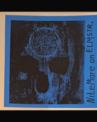 Slayer Nitemare on Elmstr. LP Black Vinyl Blue cover