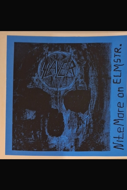 Slayer Nitemare on Elmstr. LP Black Vinyl Blue cover