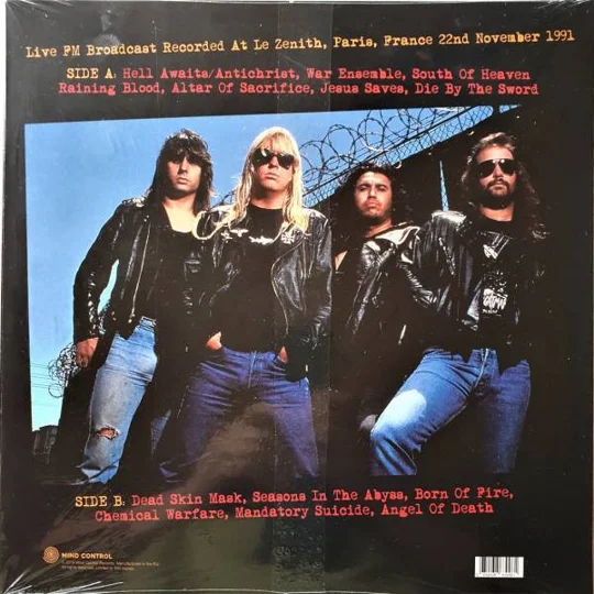 Slayer live 1991 Paris Le Zenith LP Broadcast Praying To Satan