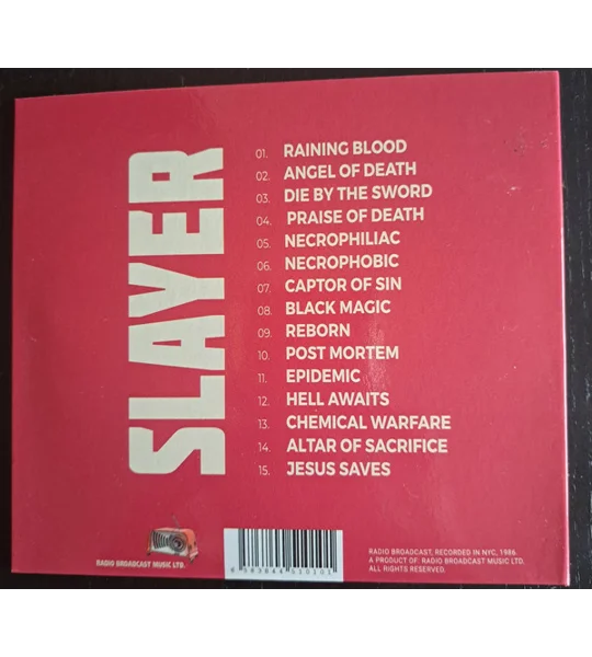 Slayer Live In New York 1986 CD digisleeve